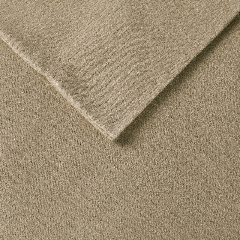 Sleep Philosophy Flannel 100% Cotton Flannel Sheet Set - Tan - Quahog Bay Bedding
