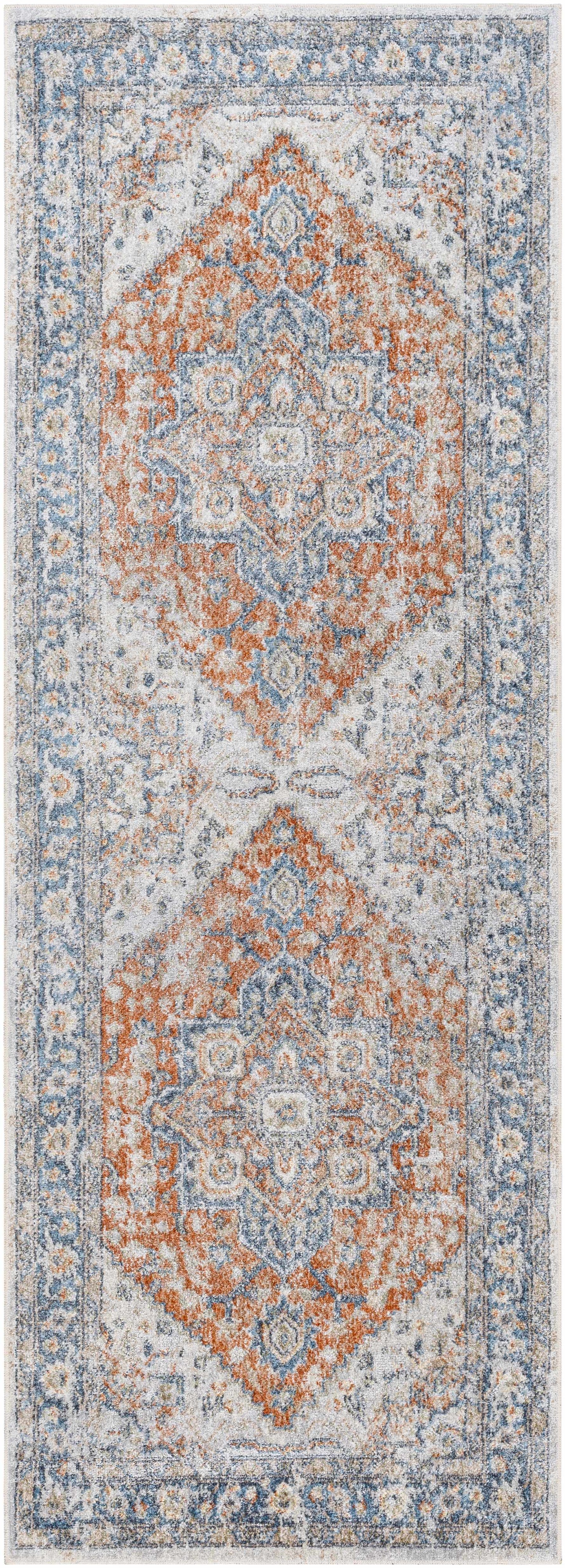 Ezri Rust Washable Area Rug