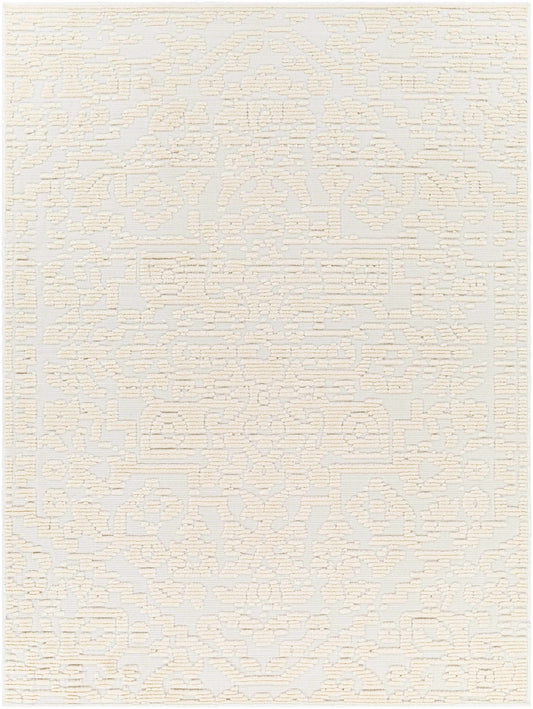 Beren Cream Washable Area Rug - Clearance