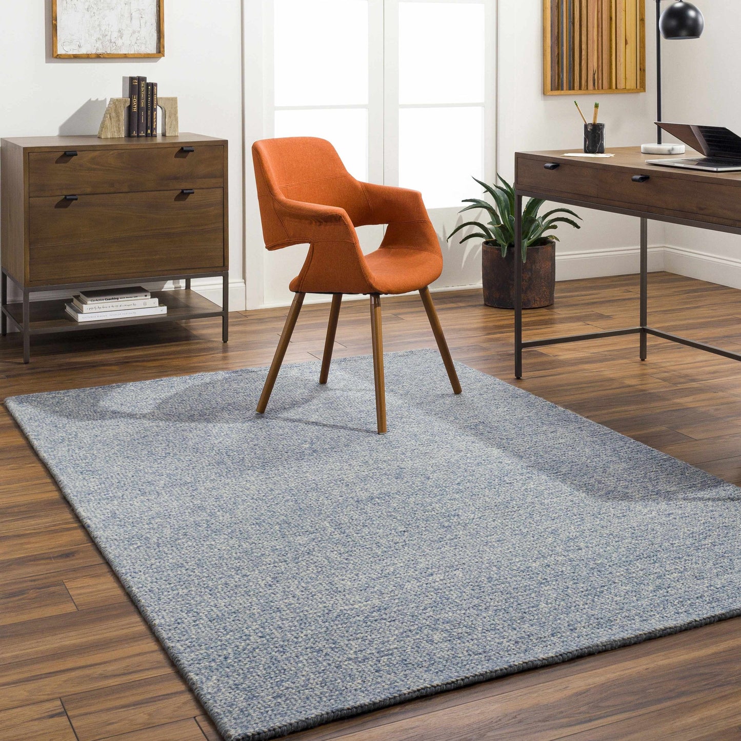 Alyra Light Blue Solid Area Rug - Clearance