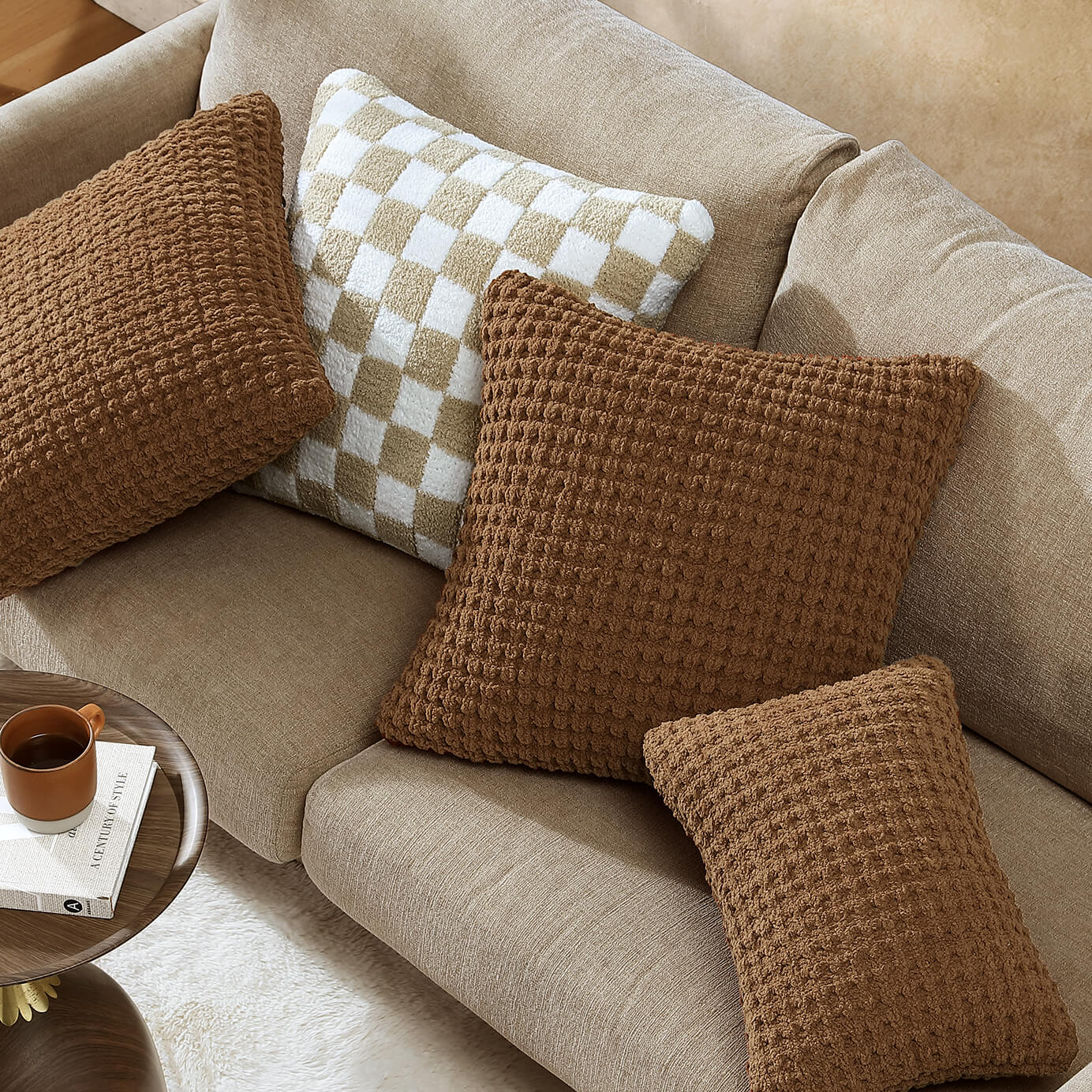 Snug Waffle Throw Pillow - Quahog Bay Bedding