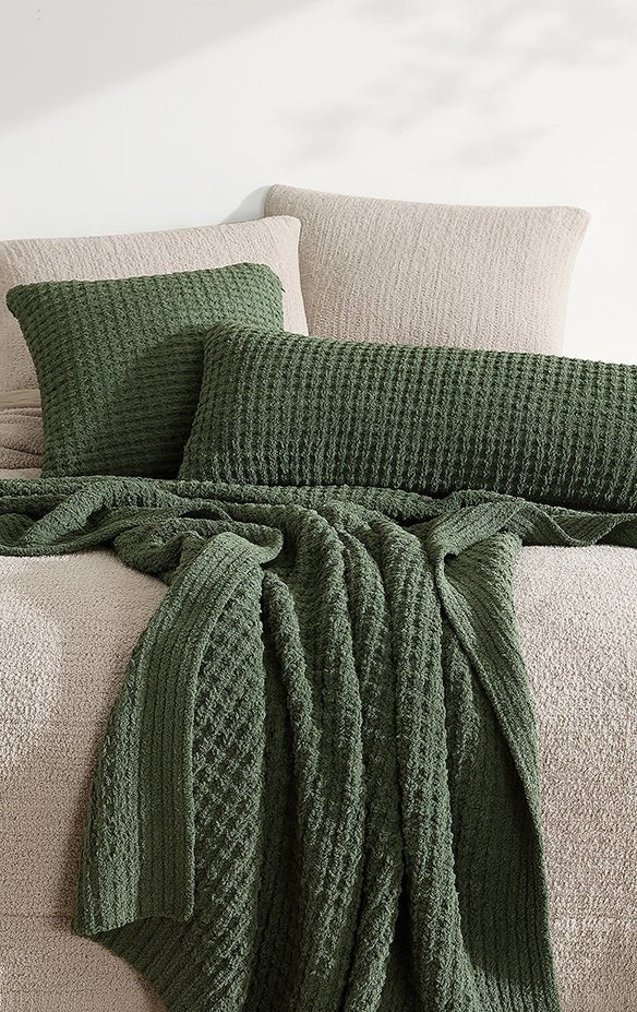 Snug Waffle Throw Pillow - Quahog Bay Bedding
