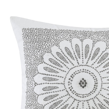 Sofia Cotton Embroidered Decorative Square Pillow - Quahog Bay Bedding