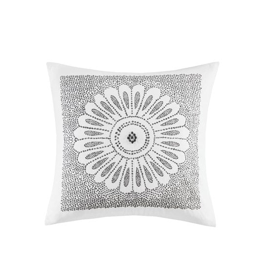 Sofia Cotton Embroidered Decorative Square Pillow