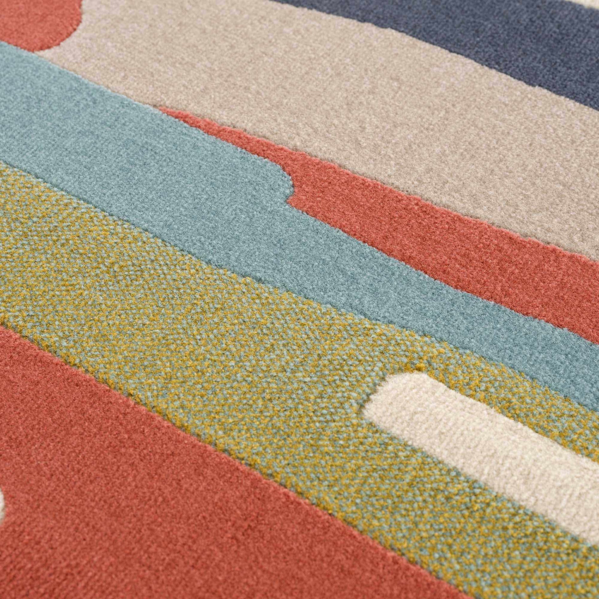 Southfields Colorful Modern Area Carpet - Medium Pile - Contemporary Rug - Quahog Bay Bedding
