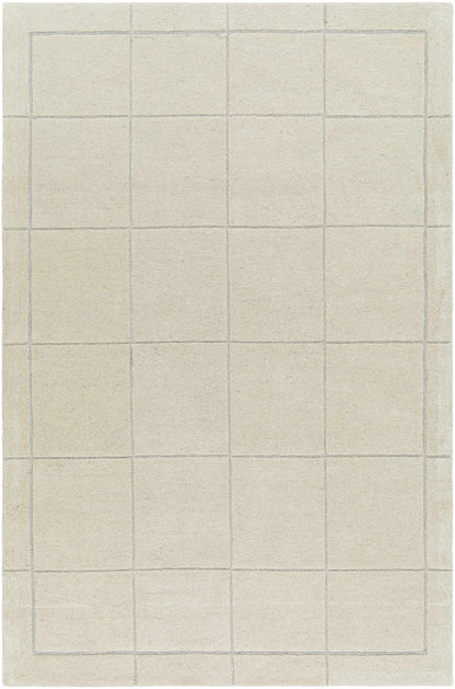 Siarl Cream Checkered Area Rug