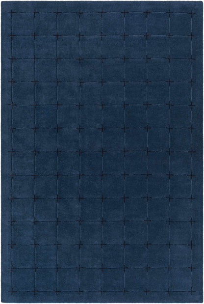 Sanvi Navy Wool Area Rug