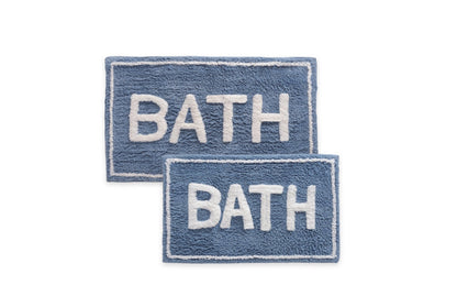 ST Mary’s 2 Piece 100% Cotton Tufted Bath Rug Set with Latex Backing - Quahog Bay Bedding