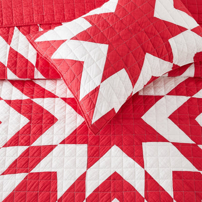 Star Patch Patchwork Cotton Quilt Set - Quahog Bay Bedding