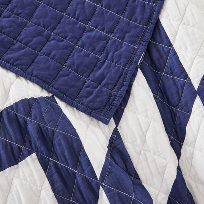 Star Patch Patchwork Cotton Quilt Set - Quahog Bay Bedding