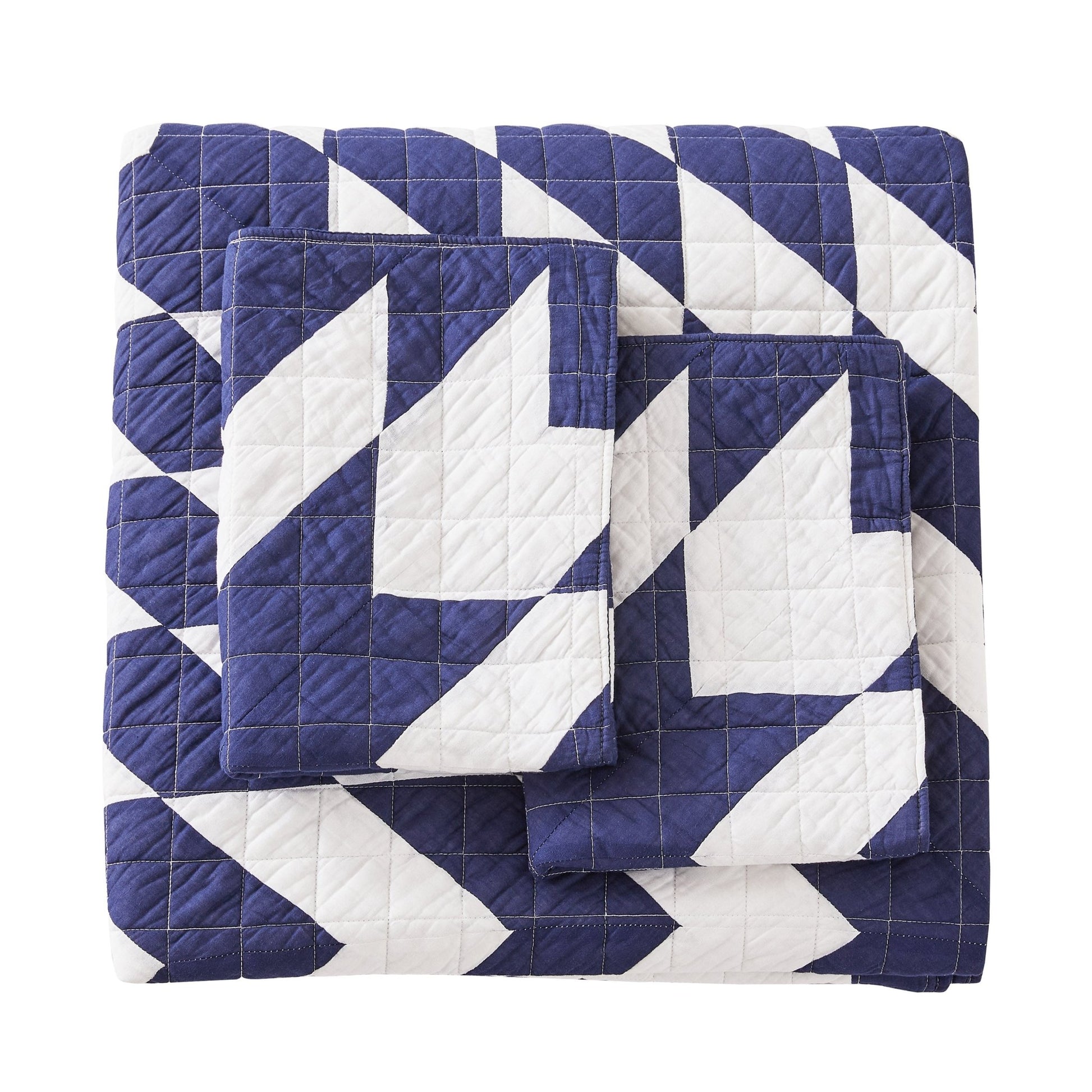 Star Patch Patchwork Cotton Quilt Set - Quahog Bay Bedding
