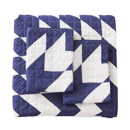 Star Patch Patchwork Cotton Quilt Set - Quahog Bay Bedding