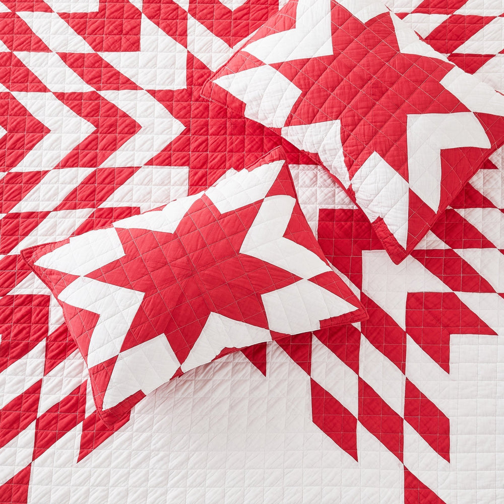 Star Patch Patchwork Cotton Quilt Set - Quahog Bay Bedding