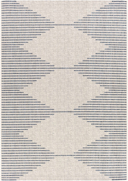 Stephan Blue & Cream Outdoor Rug - Quahog Bay Bedding