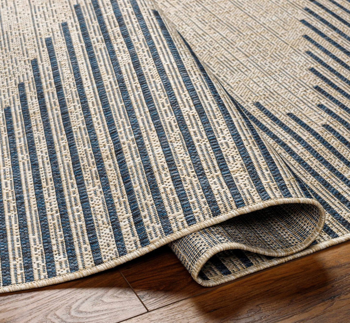 Stephan Blue & Gray Outdoor Rug - Quahog Bay Bedding