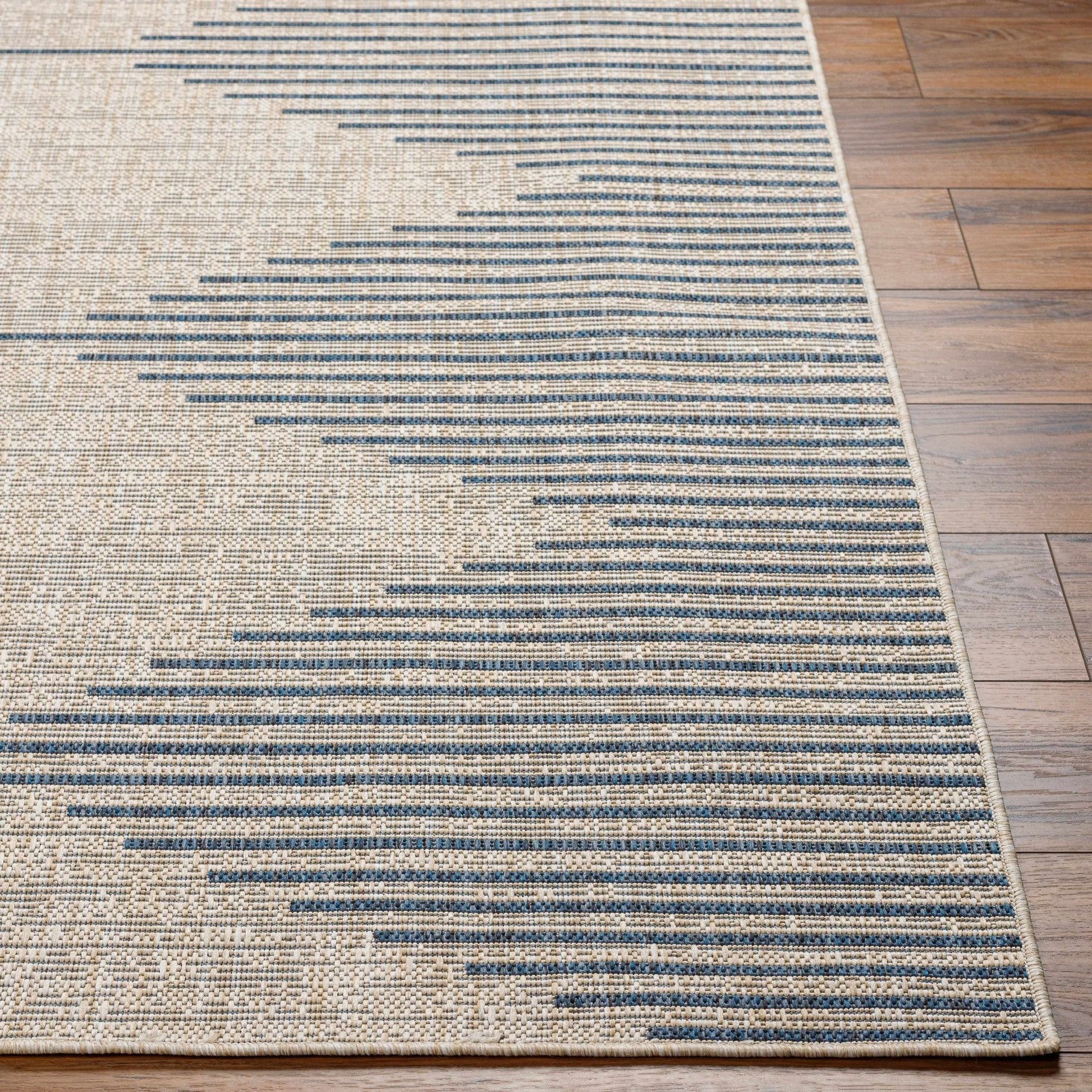 Stephan Blue & Gray Outdoor Rug - Quahog Bay Bedding