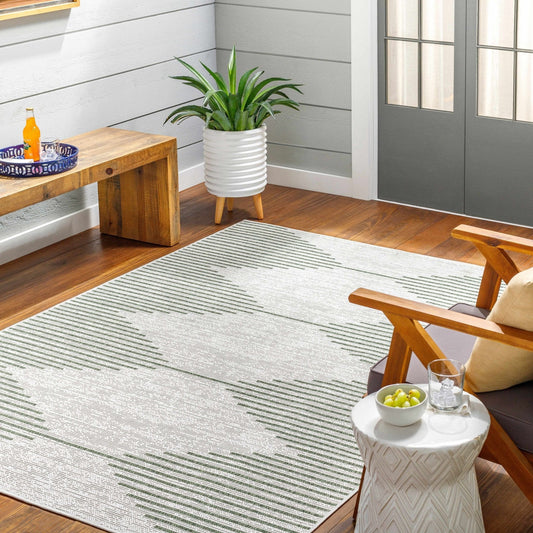 Stephan Green Outdoor Rug - Quahog Bay Bedding
