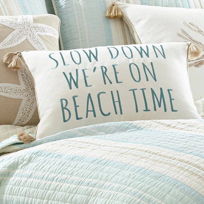 Stone Harbor Beach Time Pillow - Quahog Bay Bedding