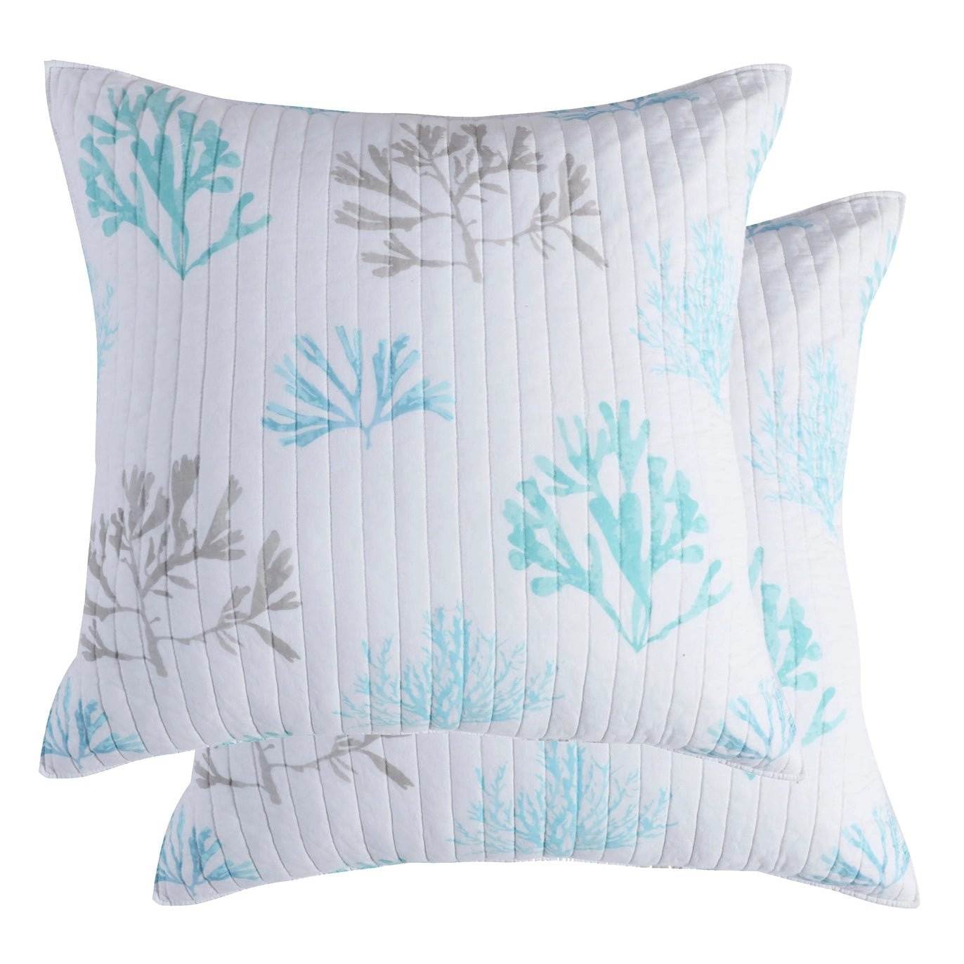 Stone Harbor Euro Shams 2PC Coastal Pillow Shams - Quahog Bay Bedding