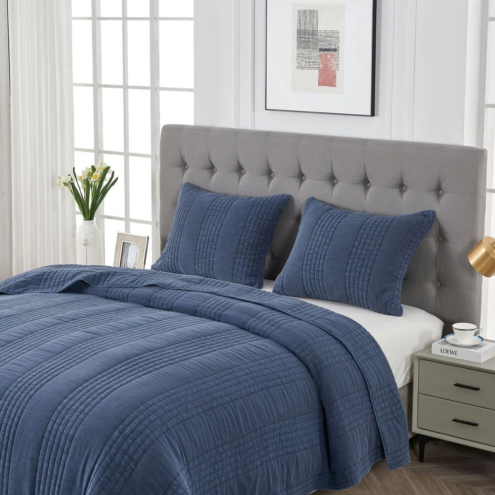 Stonewashed 100% Cotton Quilt Set - Quahog Bay Bedding