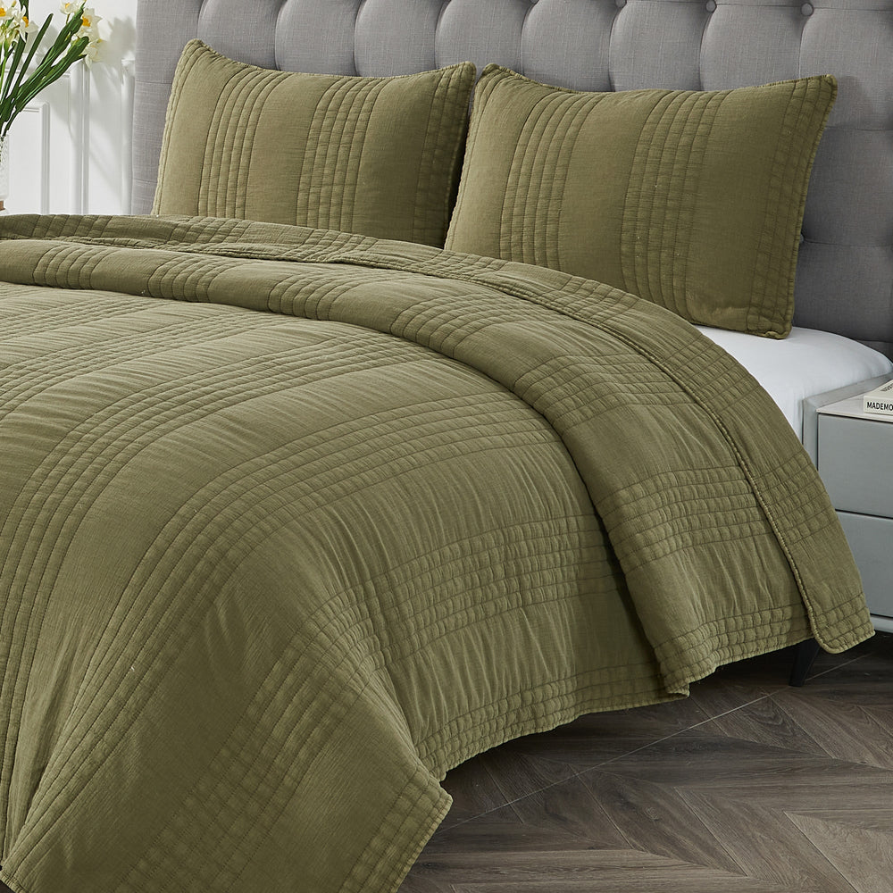 Stonewashed 100% Cotton Quilt Set - Quahog Bay Bedding