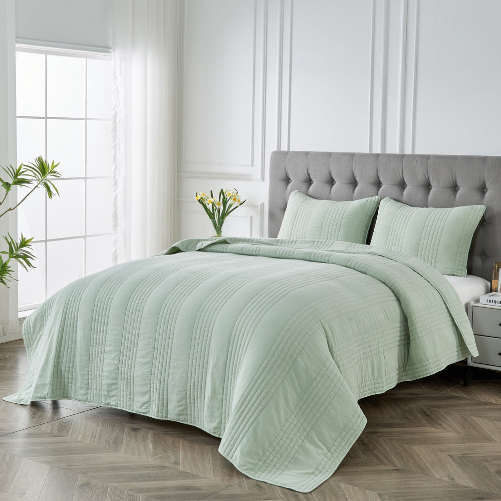 Stonewashed 100% Cotton Quilt Set - Quahog Bay Bedding