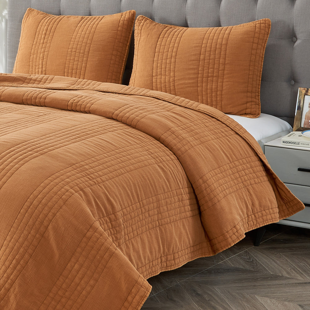 Stonewashed 100% Cotton Quilt Set - Quahog Bay Bedding