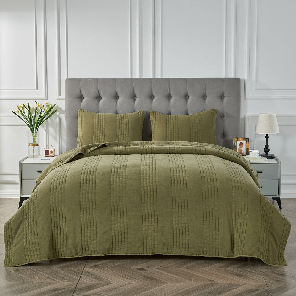 Stonewashed 100% Cotton Quilt Set - Quahog Bay Bedding