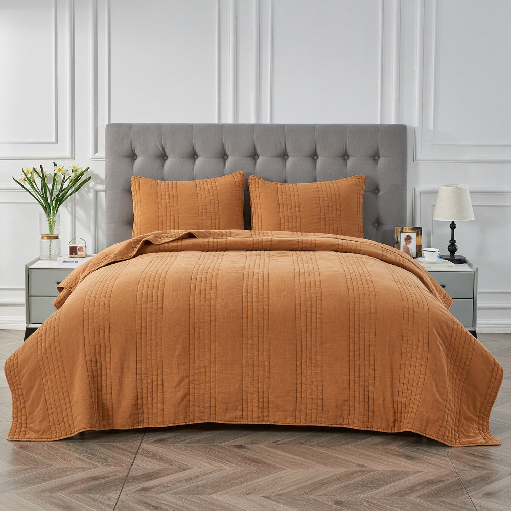 Stonewashed 100% Cotton Quilt Set - Quahog Bay Bedding