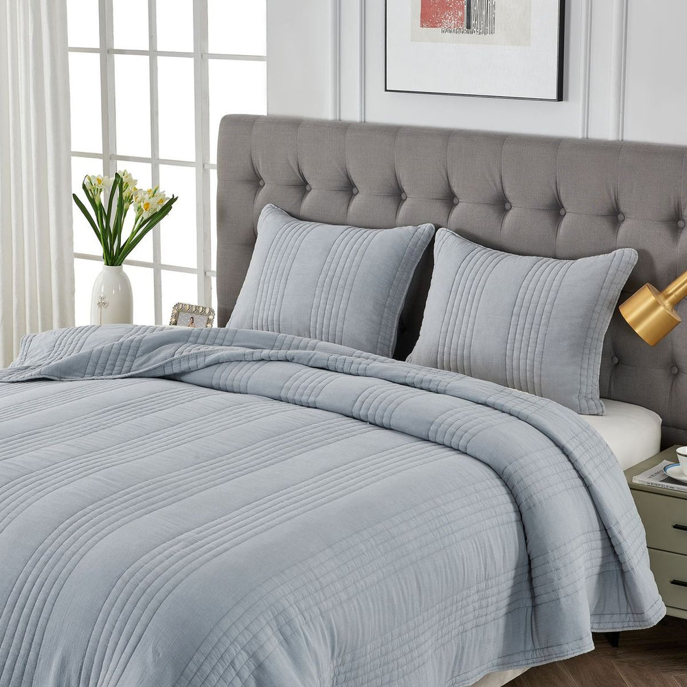 Stonewashed 100% Cotton Quilt Set - Quahog Bay Bedding
