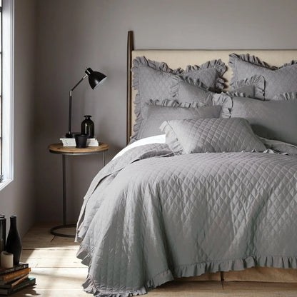 Stonewashed Grey Quilt Set - Quahog Bay Bedding