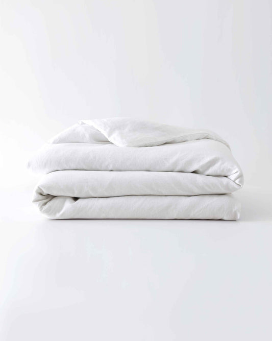 Stonewashed Linen Duvet Cover - Weighted Duvet Covers - Quahog Bay Bedding