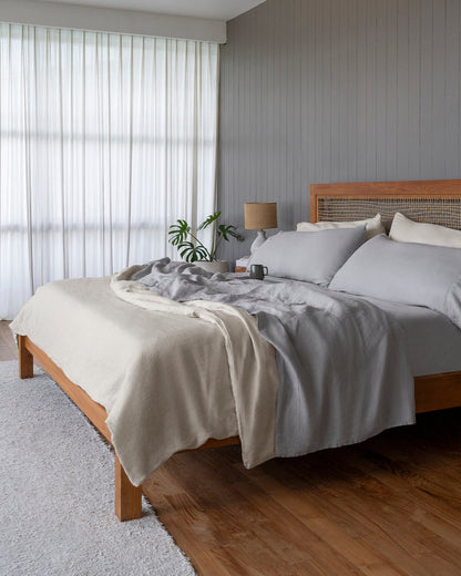 Stonewashed Linen Duvet Cover - Weighted Duvet Covers - Quahog Bay Bedding