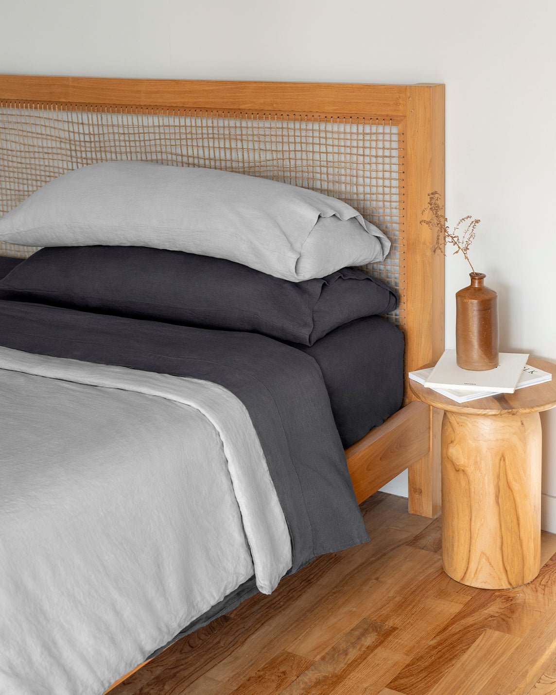 Stonewashed Linen Duvet Cover - Weighted Duvet Covers - Quahog Bay Bedding