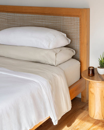 Baloo French Linen Pillowcase Set - Soft, Breathable, Durable - Set of 2. - Quahog Bay Bedding