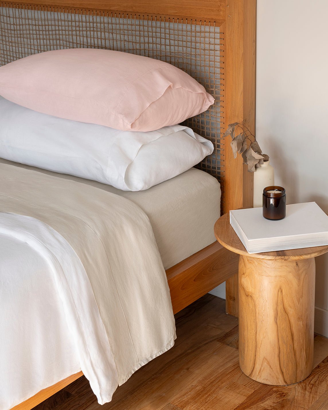 Baloo French Linen Pillowcase Set - Soft, Breathable, Durable - Set of 2. - Quahog Bay Bedding