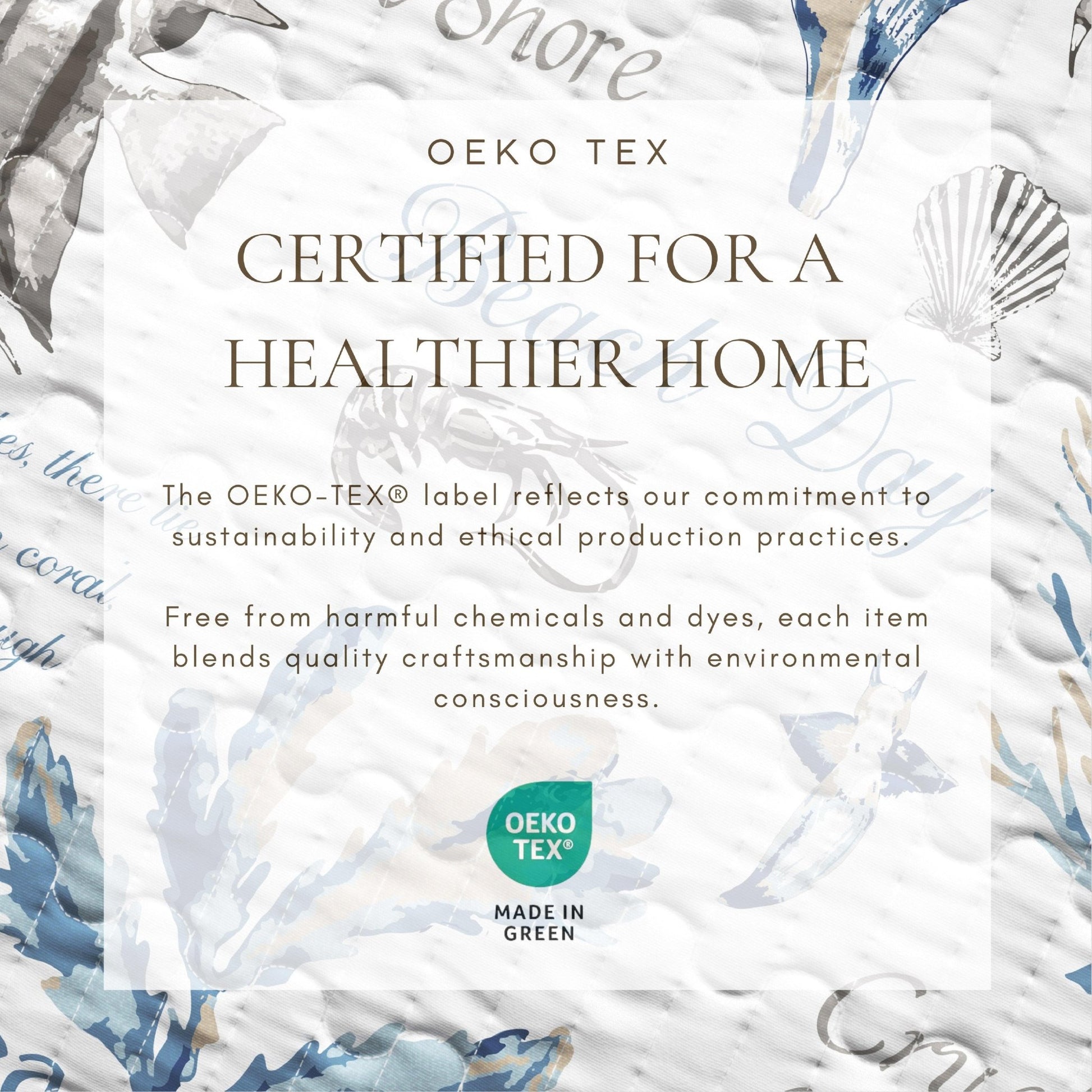 Stripe & Ocean Story Coastal Quilt Set - Coastal Blue Bedding Sets - Quahog Bay Bedding