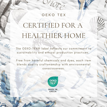 Stripe & Ocean Story Coastal Quilt Set - Coastal Blue Bedding Sets - Quahog Bay Bedding