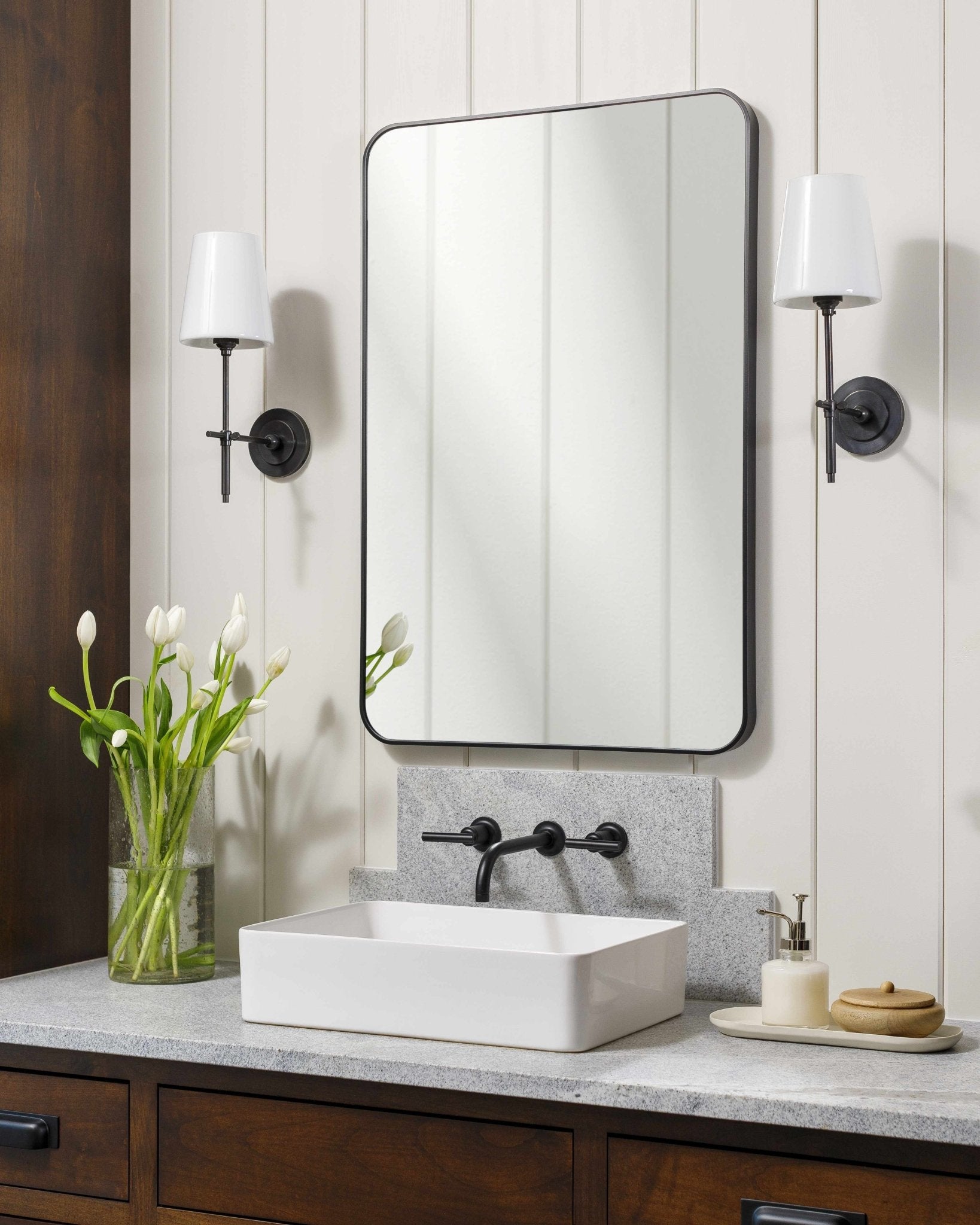 Sustinente Black Carved Mirror - Quahog Bay Bedding