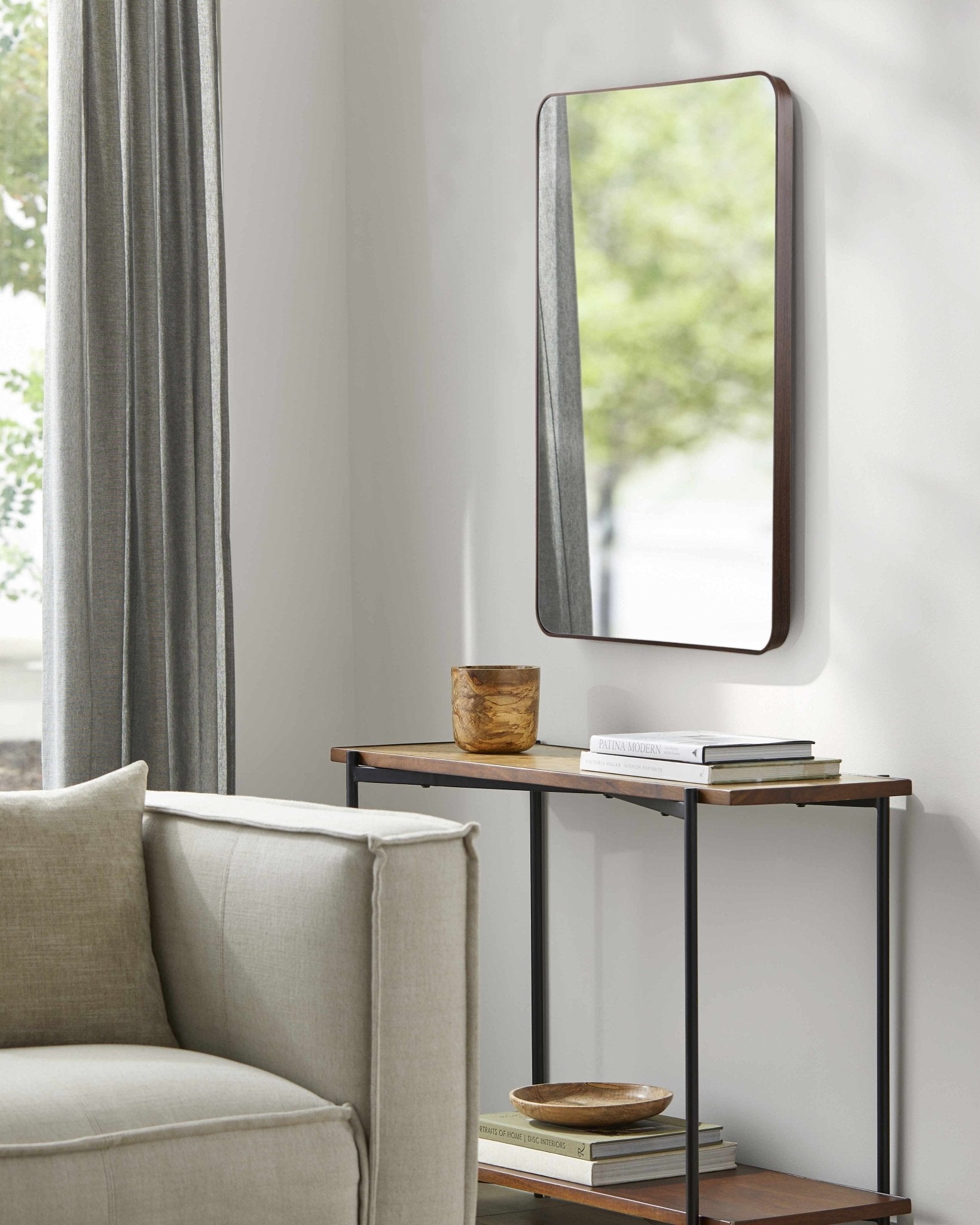 Sustinente Dark Brown Mirror - Quahog Bay Bedding