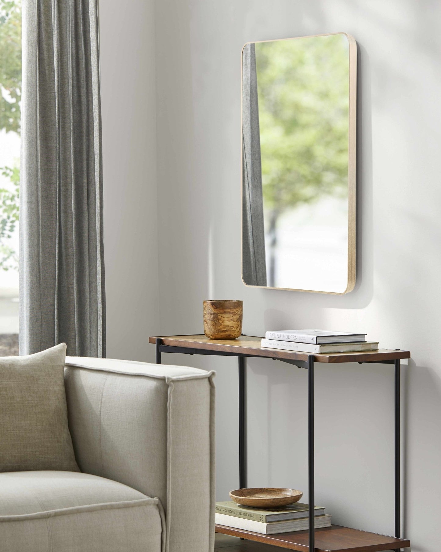 Sustinente Dark Red Mirror - Quahog Bay Bedding