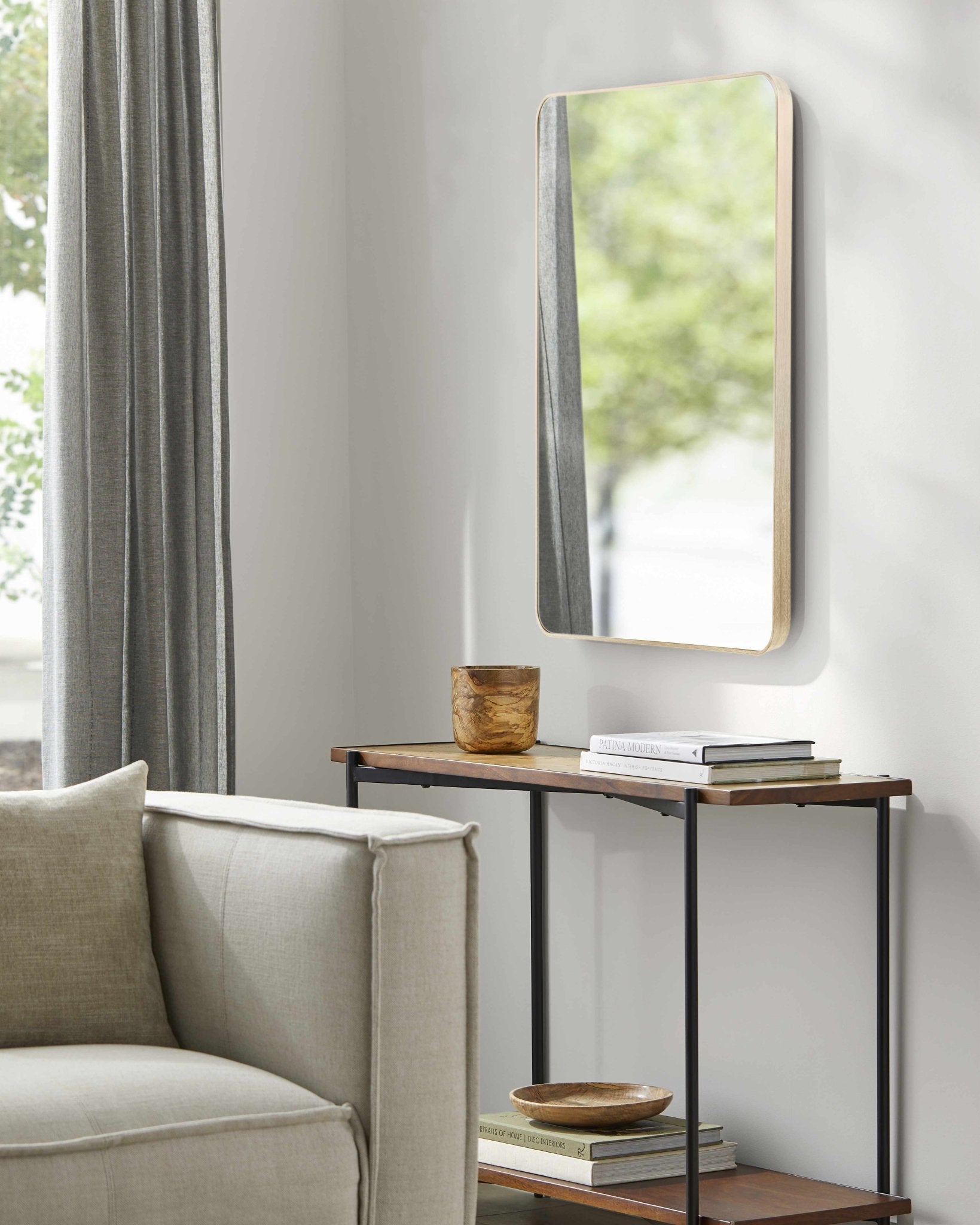 Sustinente Dark Red Mirror - Quahog Bay Bedding