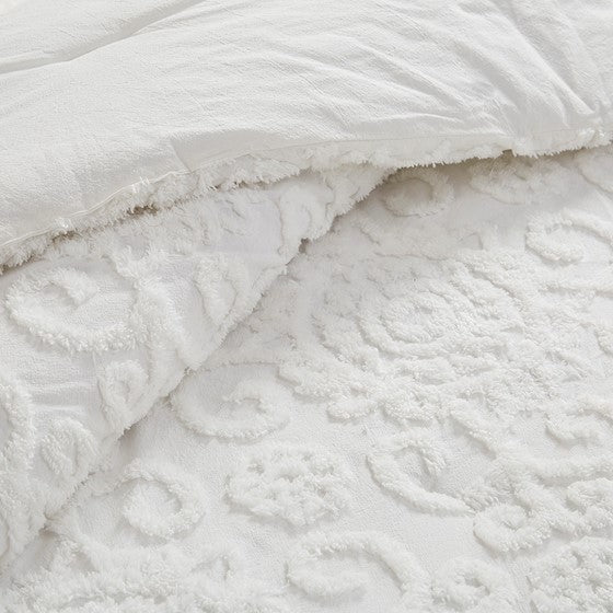 Suzanna 3PC Cotton Boho Medallion Comforter Set - Ivory - Quahog Bay Bedding