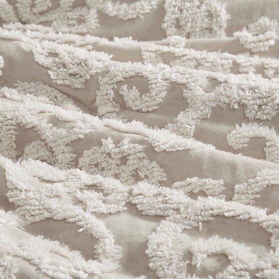 Suzanna Cotton Boho Medallion Comforter Set - Taupe - Quahog Bay Bedding