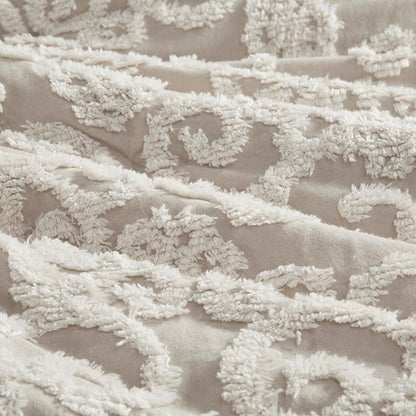 Suzanna Cotton Boho Medallion Comforter Set - Taupe - Quahog Bay Bedding