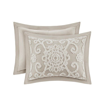 Suzanna Cotton Boho Medallion Comforter Set - Taupe - Quahog Bay Bedding