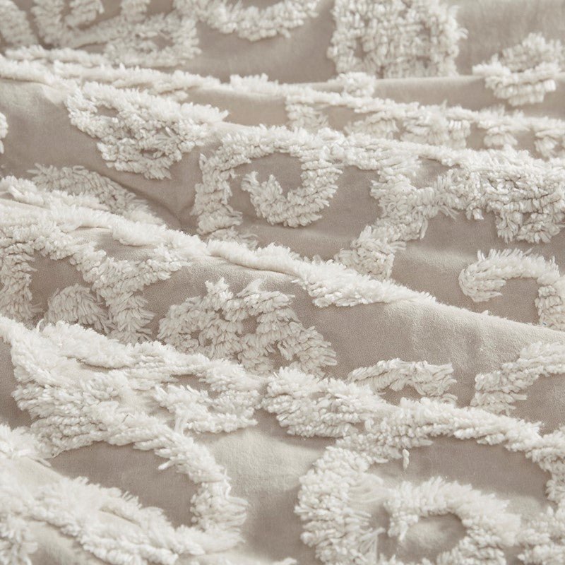 Suzanna Cotton Boho Medallion Duvet Cover Set - Taupe - Quahog Bay Bedding