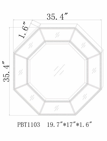 Swellendam Gold Octagonal Mirror - Quahog Bay Bedding