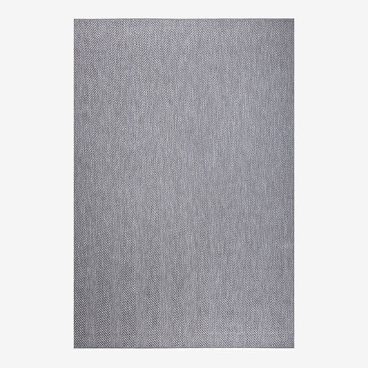 Swift Grey Machine Woven Rug - Modern, Stain Resistant, Chenille Cotton Rugs, Non-Slip Base - Quahog Bay Bedding