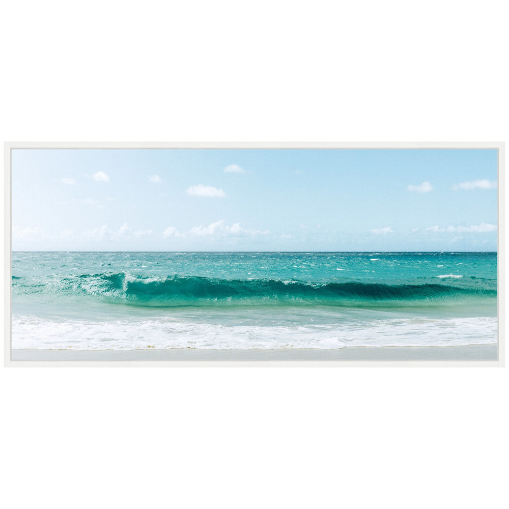 Sylvie Beach Ocean Day over Blue Clear Waters Framed Canvas by Alicia Abla - Quahog Bay Bedding